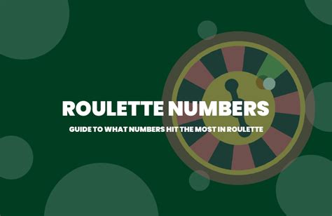 what numbers hit the most in roulette|What Are The Most Common Numbers I.
